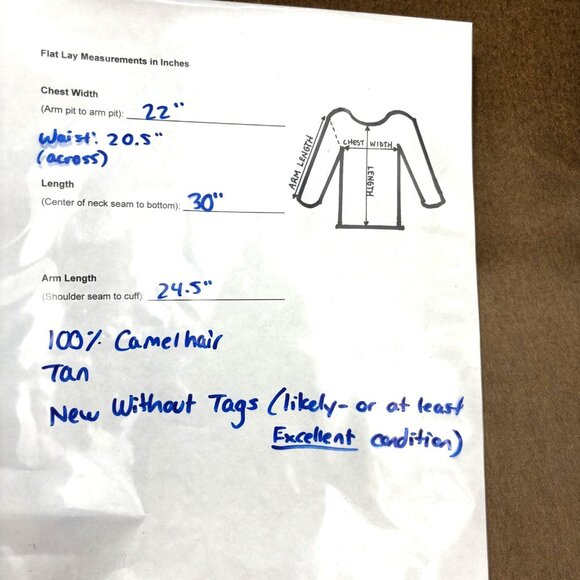 NEW Tasso Elba 100% Camelhair Blazer Jacket Mens 40S Tan Lanificio Campore Italy - Picture 9 of 16